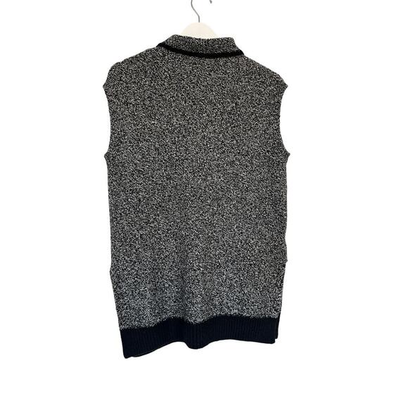 Loft Small Gray Layering Knit Sleeveless Cowl Neck Sweater Preppy Fall Work Vest - Picture 2 of 10